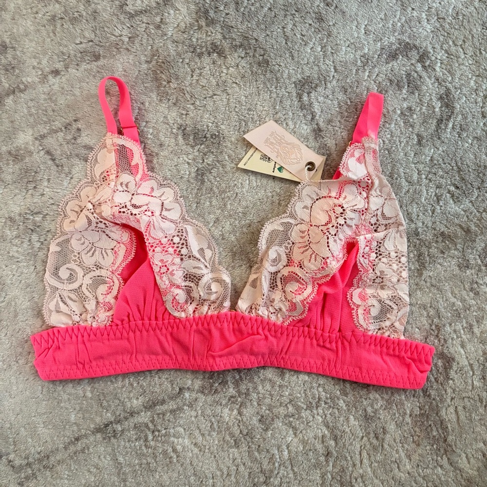 We Are HAH On the Double‎ Bralette Bra Lace New XS